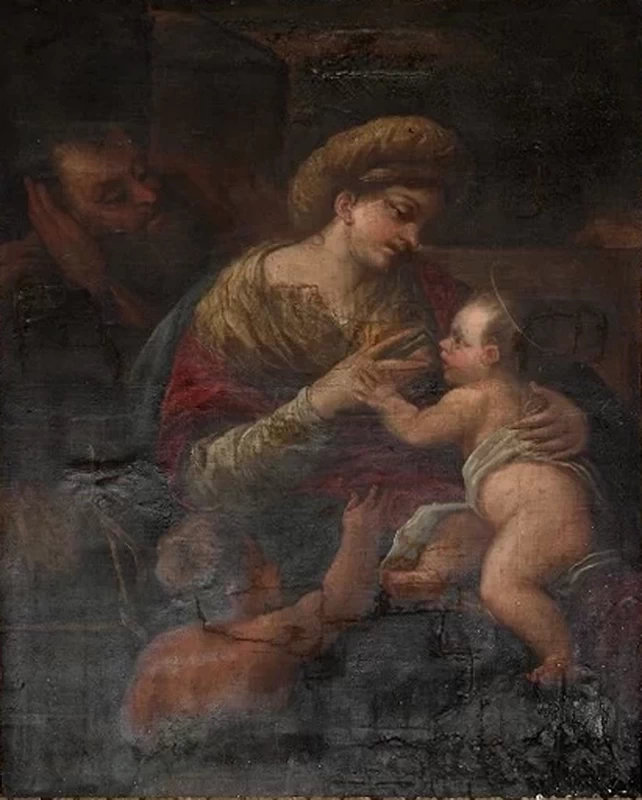 Sacra Famiglia con Giovannino - attribuito